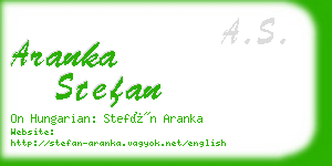 aranka stefan business card